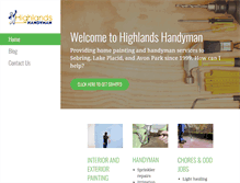 Tablet Screenshot of highlandshandyman.com